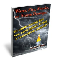 Can Restore Water, Fire, Smoke or Storm Damage 10 Sanity Saving Tips you need before hiring a restoration company book.